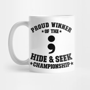 Proud Winner Hide & Seek Championship Programmer Gift Mug